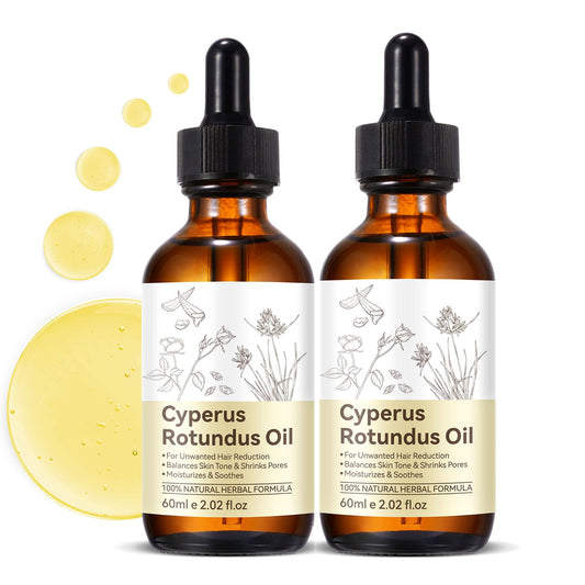 Cyperus Rotundus Oil for Hair Removal 2 Pack - Reduces Unwanted Body Hair Growth, Moisturize Smooth Skin for All Skin Types for Women & Man