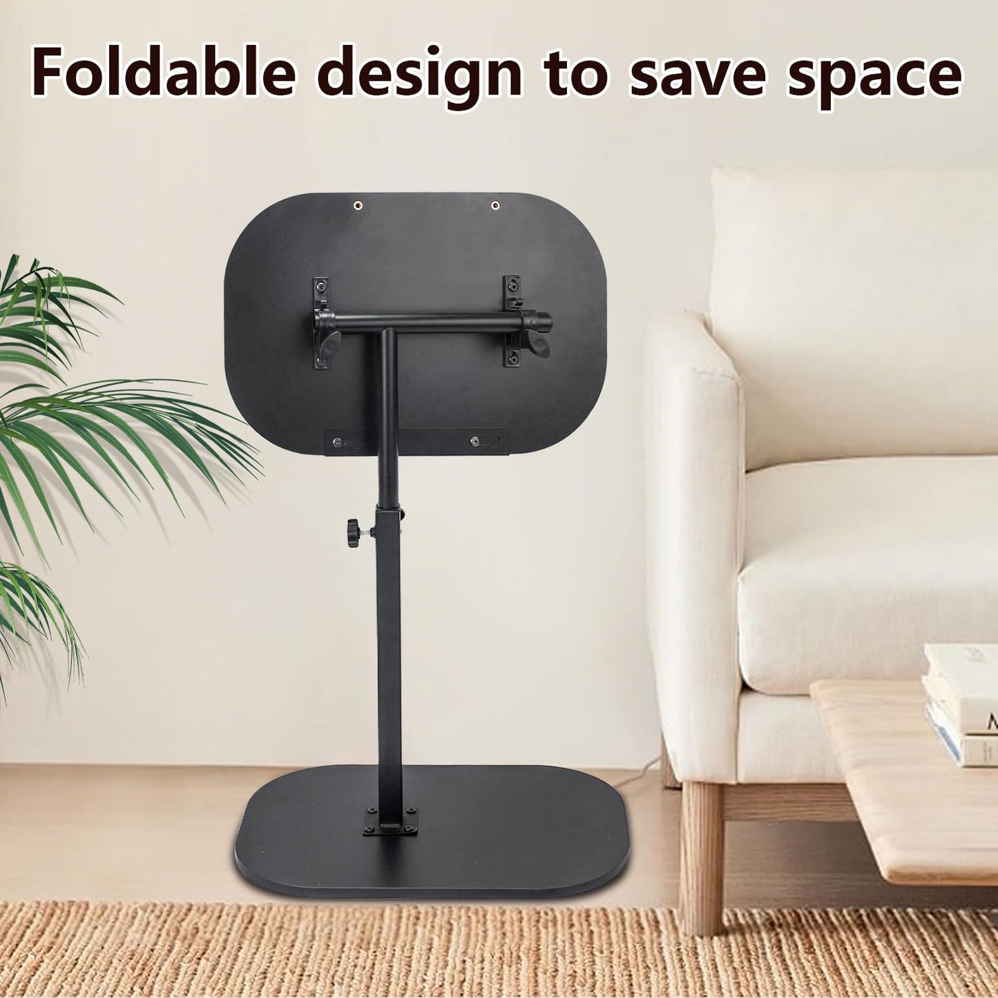 YYW Side Table TV Tray For Couch, Height Adjustable C Shaped Table