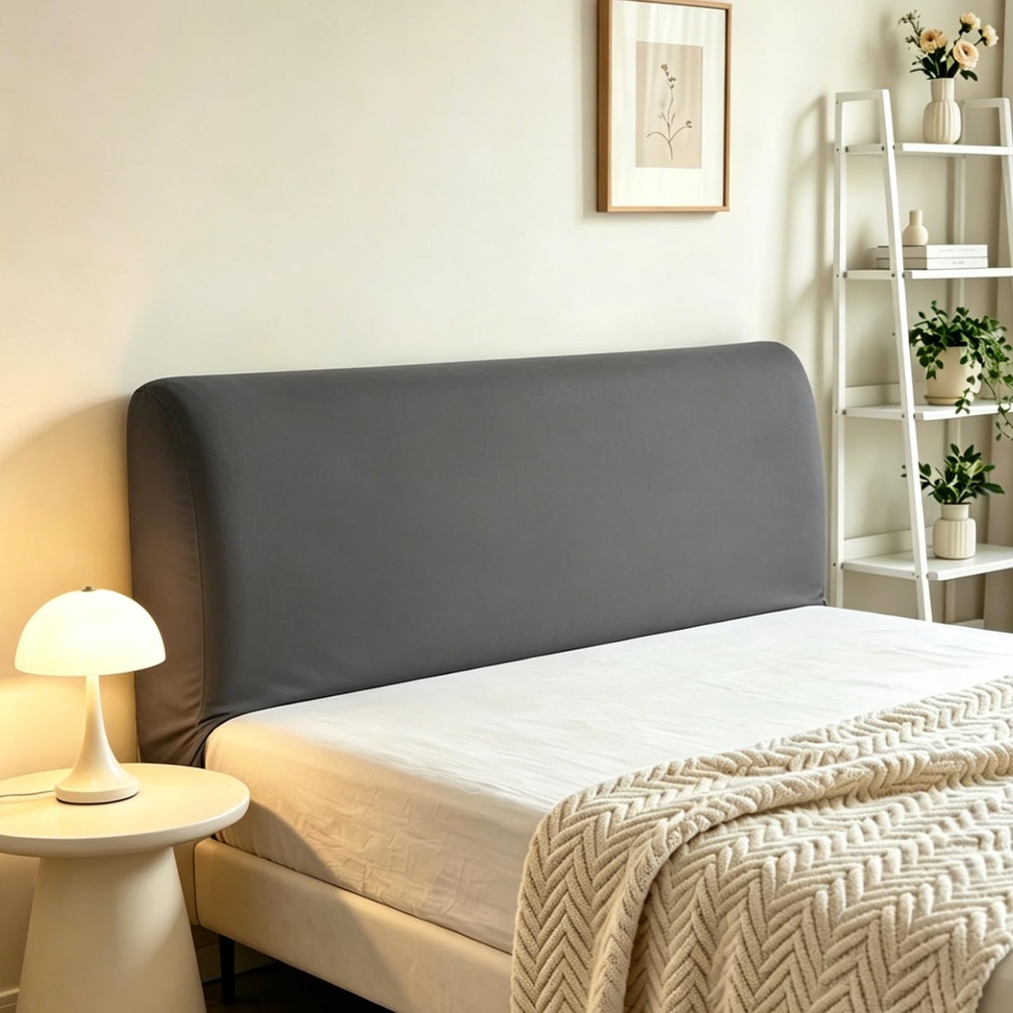 Sueving Stretch Headboard Cover, Bed Headboard Cover, Dustproof Headboard Wrap, All-Inclusive Bed Head Protector for Single/Double/King/Super King