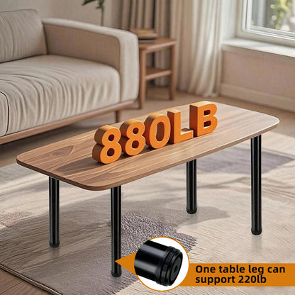 QLLY 60cm/23.6 inch Adjustable Tall Metal Desk Legs, Office Table Furniture Leg Set, Set of 4 60cm, Black