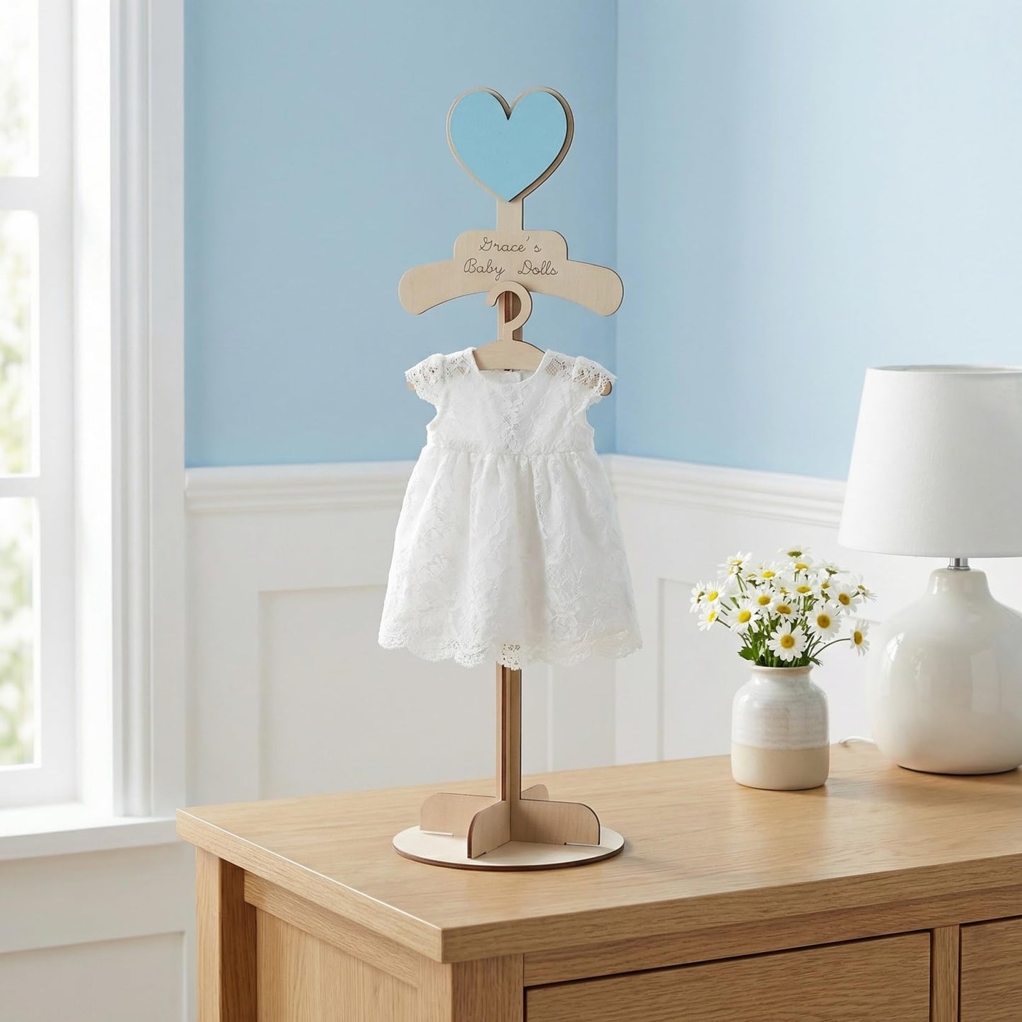 Cabilock Baby Clothes Display Stand Child T Shirt Display Stand Wood Portable Baby Clothing Rack for Retail Vendors Newborn Clothing for Dresses