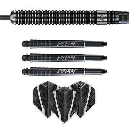 WINMAU Blackout 28 Gram Tungsten Darts Set with Flights and Shafts (Stems)