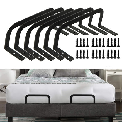 ANTEISI Mattress Stoppers to Prevent Sliding, Set of 6, Black, with Screws