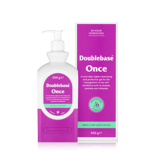 Doublebase Once Emollient Gel. Once-daily, highly moisturising, protective gel for eczema, psoriasis and ichthyosis. 500g