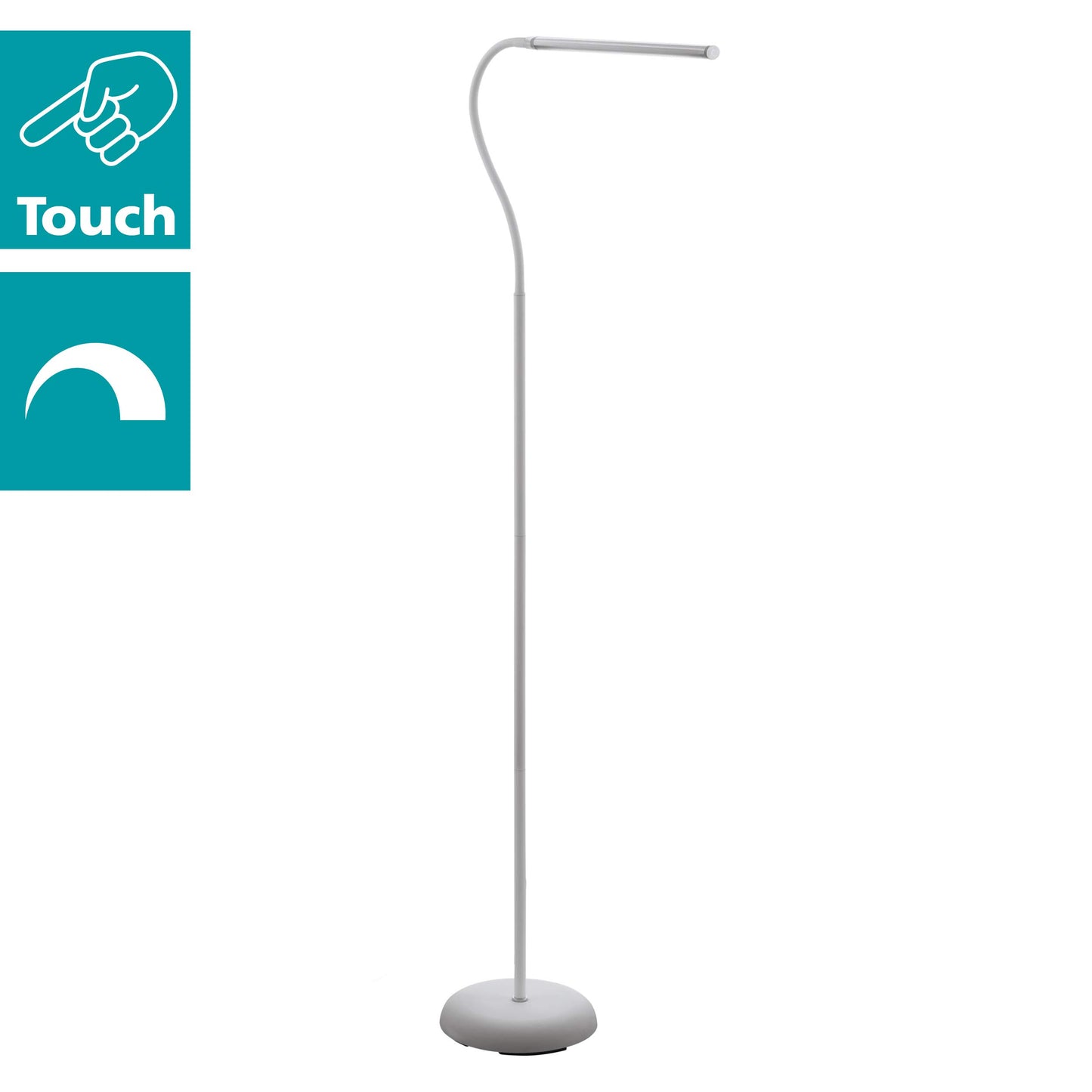 Eglo LED Touch Dimmer White Adjustable Floor Lamp 'LAROA'