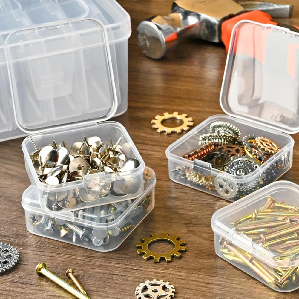 Libenxue 30 Grids Bead Storage Box, Containers Case with Hinged Lid Diamond Art Storage Tabletop Box Plastic for Jewelry, Earplug, Items, Earring