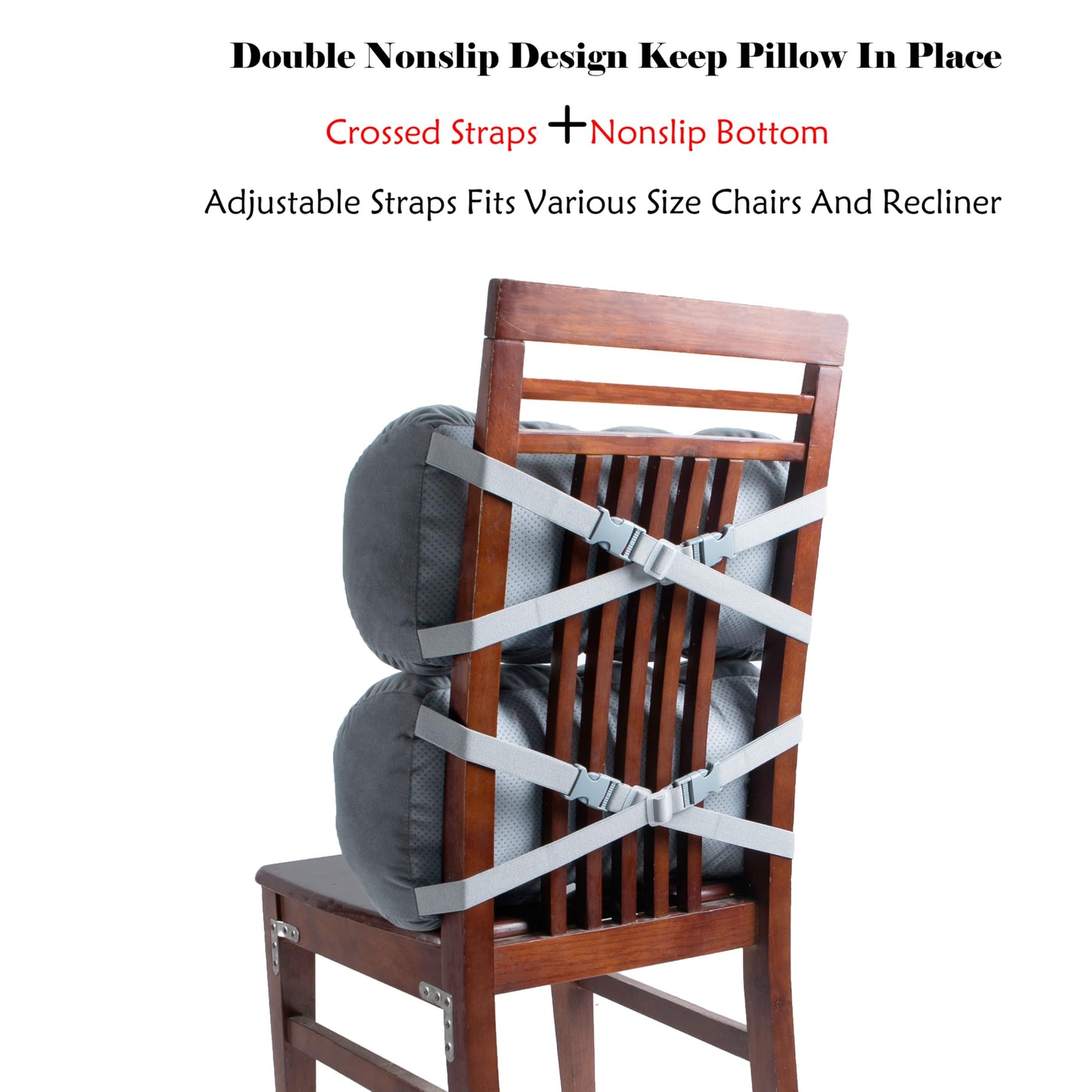 Alibo Office Chairs Contoured Half Moon Round Lumbar Roll Low Back Lumbar Support D-Shaped Pillow Multi Purpose Recliner Leg Rest Cushion For Chair