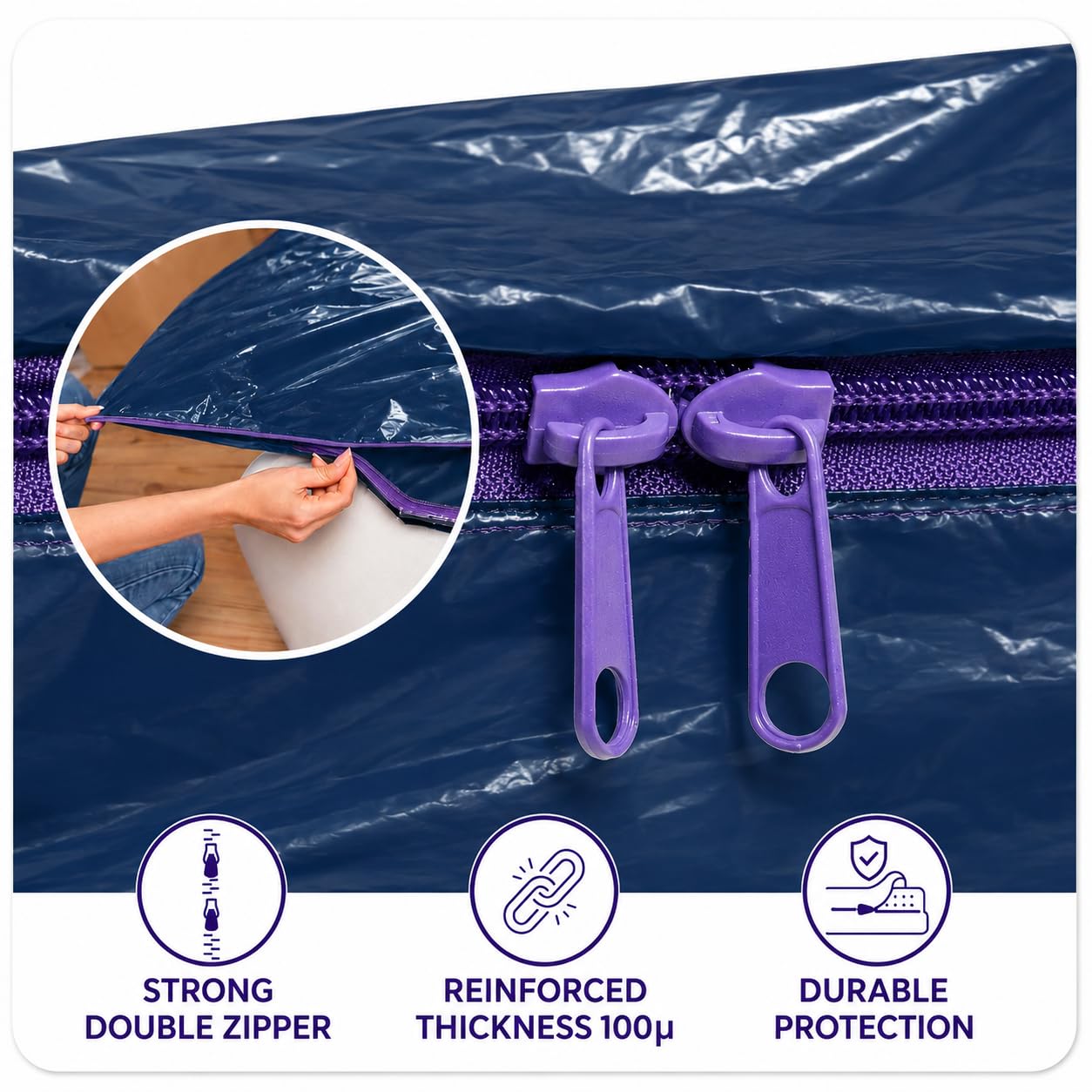 Dreamzie - Double Mattress Cover for Moving - Mattress Storage Bag - x2