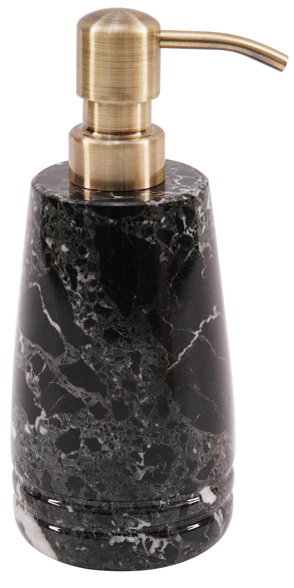 SPESHSTONES Marble Soap Dispenser 7.5 inches Black for Liquid Hand and Dish Soap for Kitchen Sink - Container for Sanitizer, Lotion