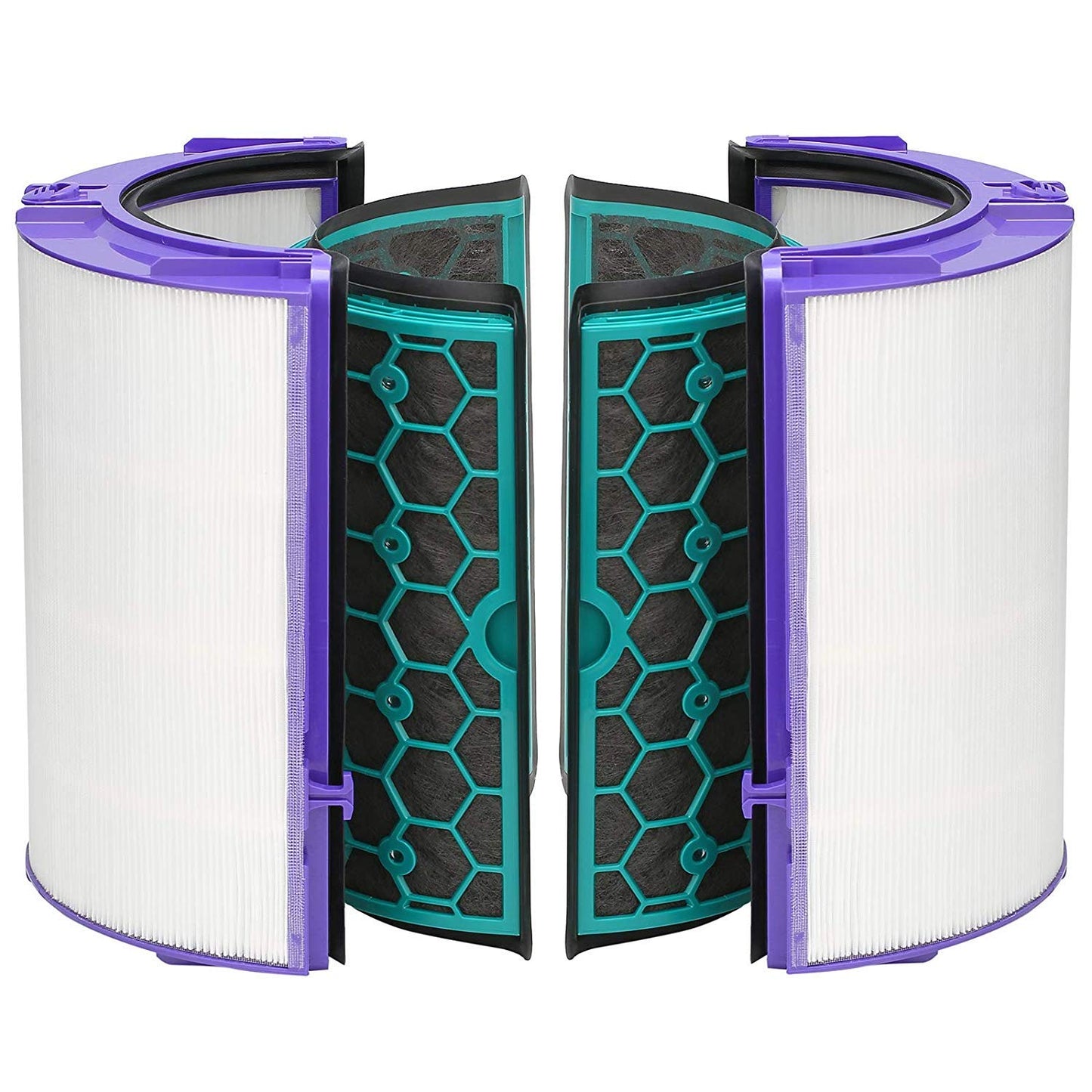 SPARES2GO 360 Glass HEPA Filter and Activated Carbon Filter for Dyson fits Pure Cool DP04 HP04 HP07 HP09 PH01 PH03 TP04 TP07 TP09 Air Purifying Tower