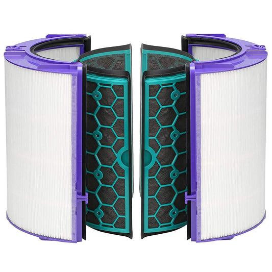 SPARES2GO 360 Glass HEPA Filter and Activated Carbon Filter for Dyson fits Pure Cool DP04 HP04 HP07 HP09 PH01 PH03 TP04 TP07 TP09 Air Purifying Tower
