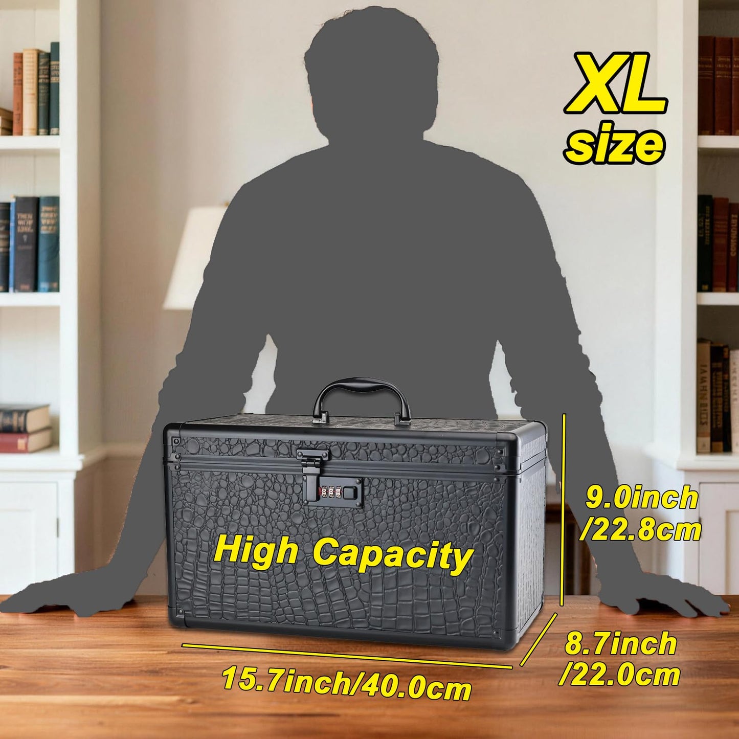 Pogianhae Medicine Lock Box with Code, Secure Multipurpose Locking Box