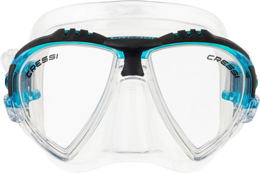 Cressi Adult Matrix Snorkelling Mask - Clear/Aquamarine