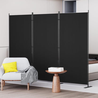 C-Hopetree 3 Panels Room Divider, 180cm Tall Indoor Folding Privacy Screen, Portable Partition Separator, Freestanding Separation Temporary Wall for