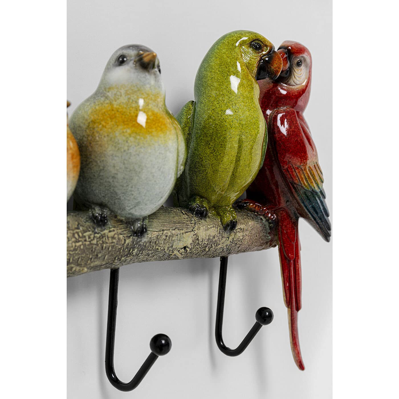 Kare Design Wall Coat Rack Exotic Birds, Multicolour, 23x55x7cm
