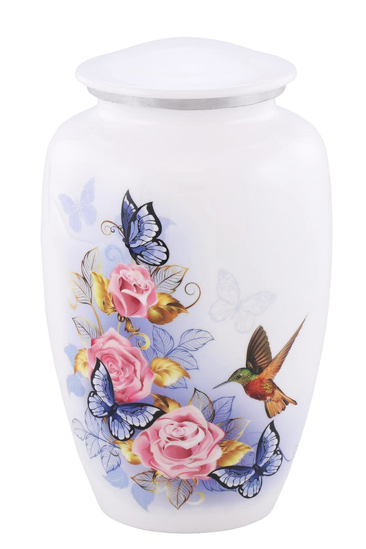 Urns of Dignity HUMMING BIRD CREMATION URNS,URN FOR HUMAN ASHES, ADULT URN FOR Funeral, Burial, Columbarium or Home, Cremation Urns for Human Ashes