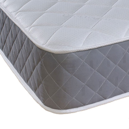 Extreme Comfort Spring Coil Diamond Grey Essentials Mattress | 2ft6 Small Single (75cm x 190cm) | Foam Free Spring Coil | Plush Feel | Cooltouch Plus