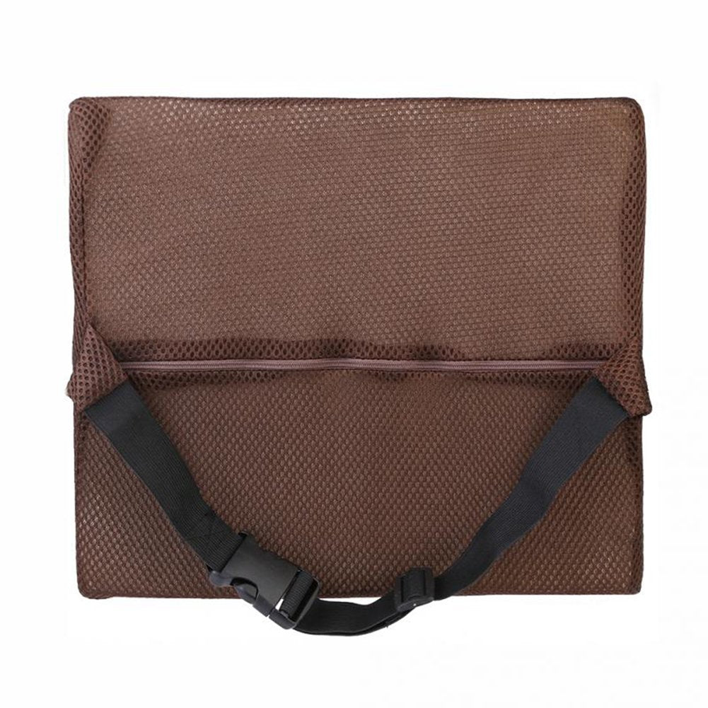 HomDSim Memory Foam Lumbar Cushion Lower Back Support Pillow Posture Correcting Car Seat Home Office Chair (Brown)