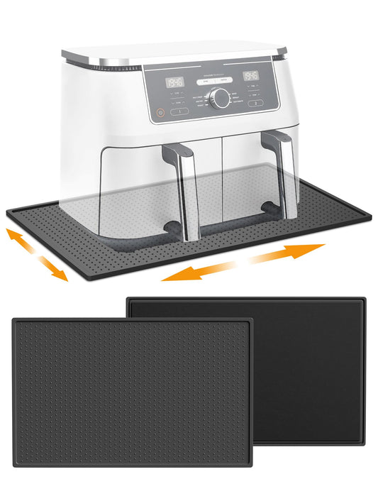 Heat Resistant Mat for Air Fryer, 1-Pack Kitchen Countertop Silicone Heat Proof Mat with Appliance Sliders Function for Ninja Air Fryer Cosori Tower