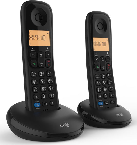 BT Everyday Cordless Home Phone with Basic Call Blocking, Twin Handset Pack (Certified Refurbished)