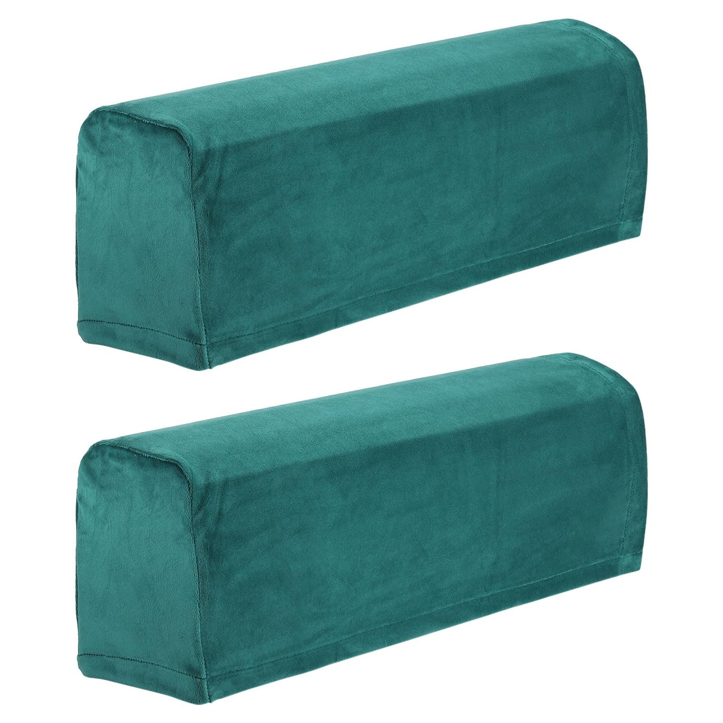 sourcing map Stretch Sofa Armrest Covers Dark Green 2 Pcs