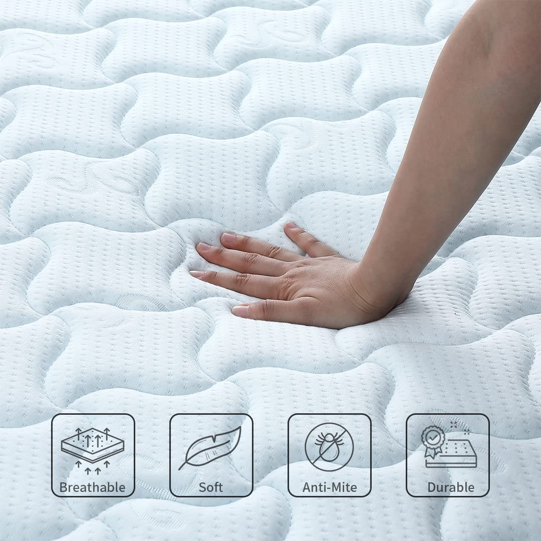 Good Nite Double Mattress 4FT6 135x190cm - Hybrid Sprung & Memory Foam, 7-Inch Medium Firm, Quiet, Compressed in a Box
