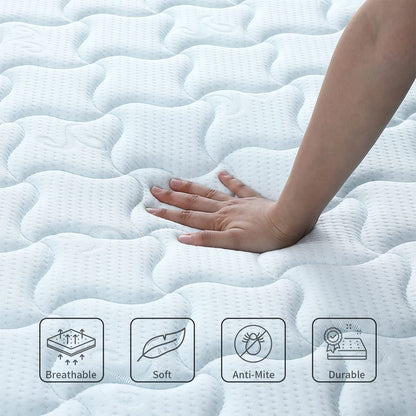 Good Nite Double Mattress 4FT6 135x190cm - Hybrid Sprung & Memory Foam, 7-Inch Medium Firm, Quiet, Compressed in a Box