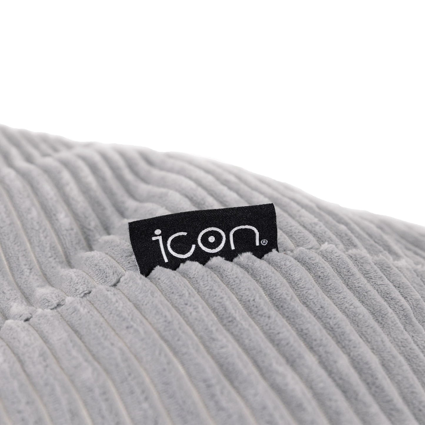 icon Dalton Large Cord Bean Bag & Footstool with Filling Included, Grey