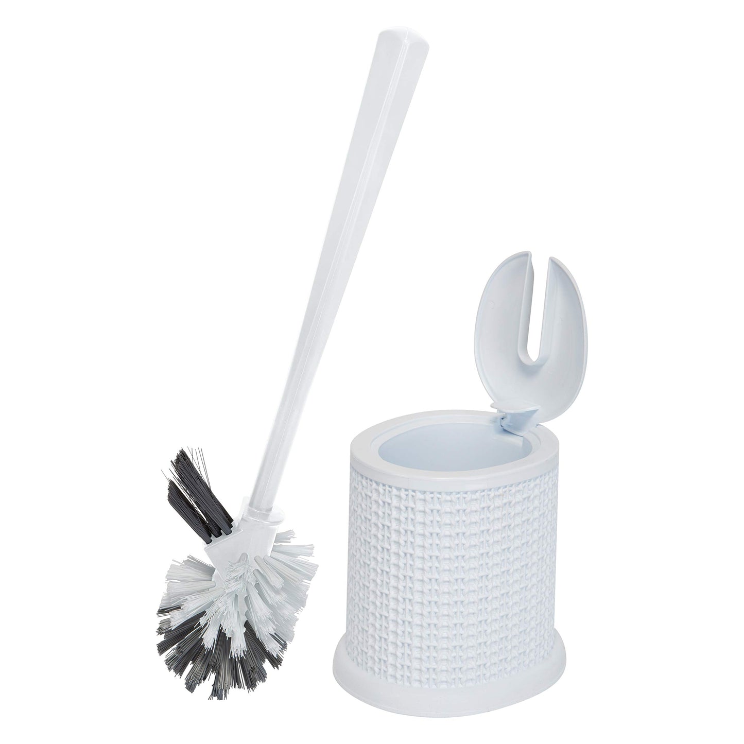 Bath Bliss Toilet-Brushes, Polyester, White, 1 Pack