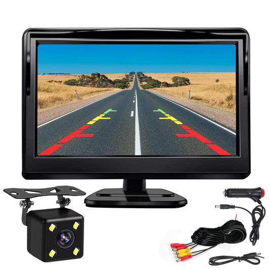 Kairiyard Backup Camera with 5inch Monitor, Car Rear View Reverse Camera HD Night Vision 170? Wide View Vehicle Back up Camera Systems IP69 Waterproof
