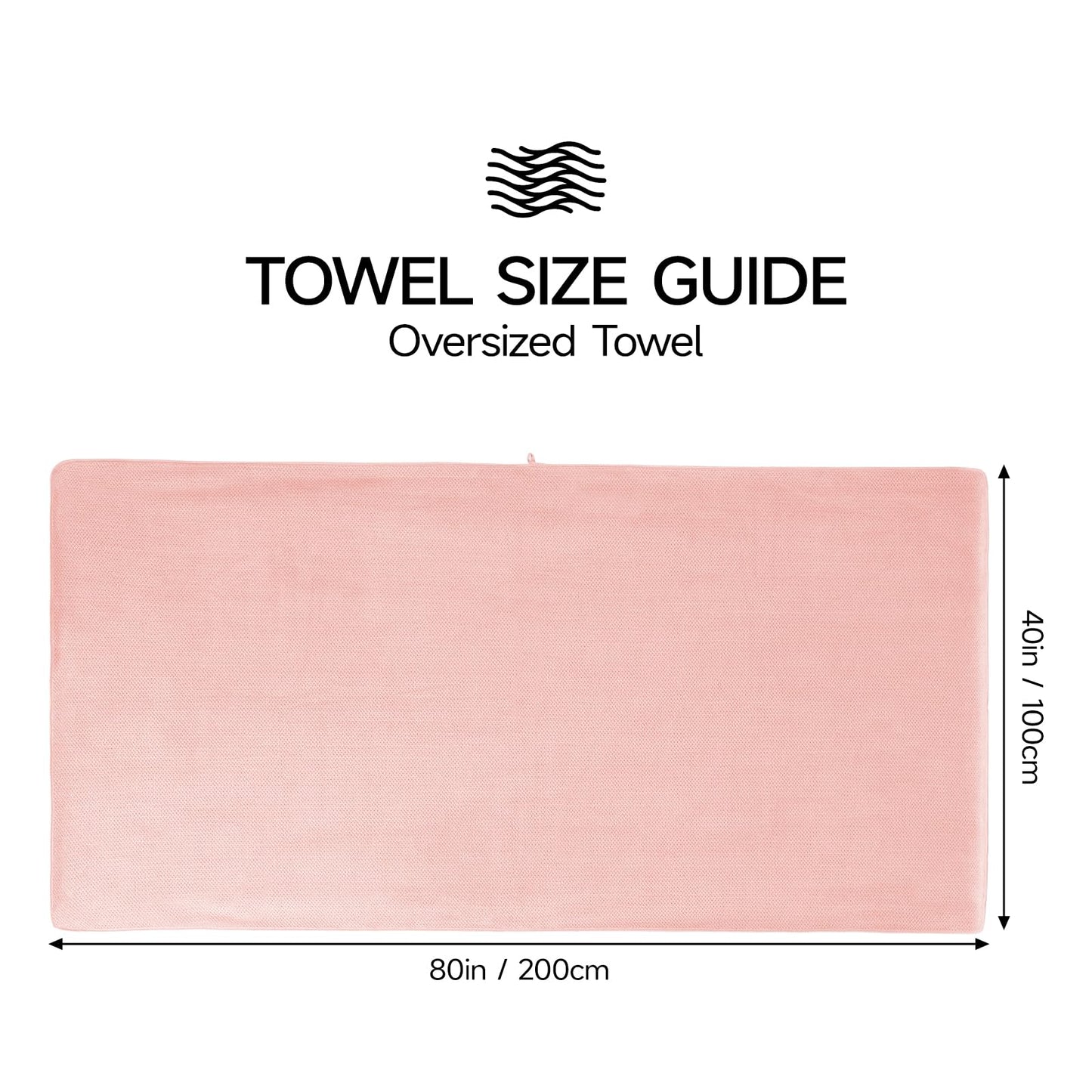 REDKISS 1-Pack Extra Large Bath Towels-100x200CM Microfibre Towel for Adult