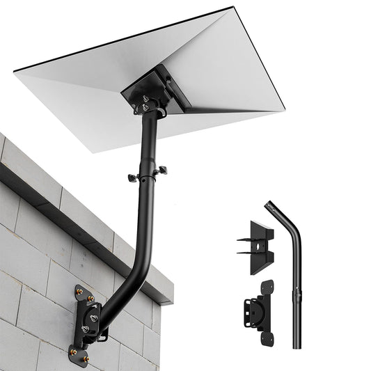 Starlink Gen 3 Mount 360? Adjustable V3 Starlink Wall Mount Starlink Gen3 Pole Mounting Kit with Starlink Gen 3 Pipe Adapter for Gen3 Starlink