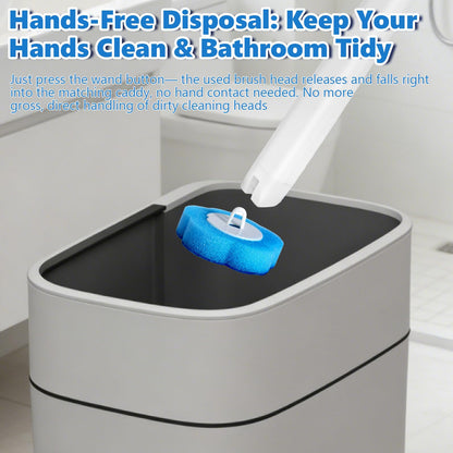 72 PCS Disposable Toilet Brush Refills Pads, Toilet Brush Disposable Head 3-Color Toilet Wand Refills Disposable Refill Heads for Sink Bathtub Wash