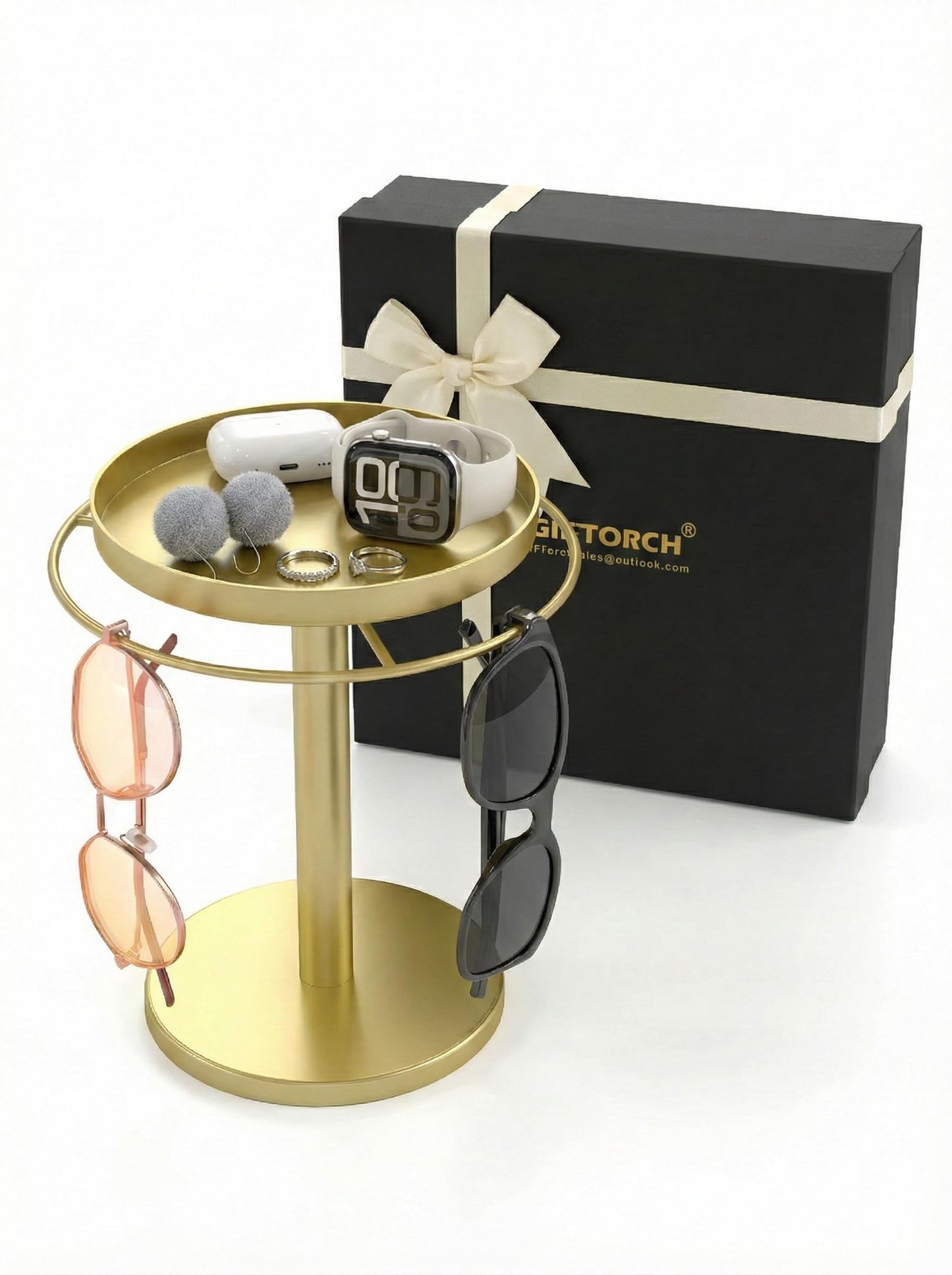 Rotating Glasses Holder Stand, Sunglasses Storage Organizer Home Office Décor, Gifts for Women Men