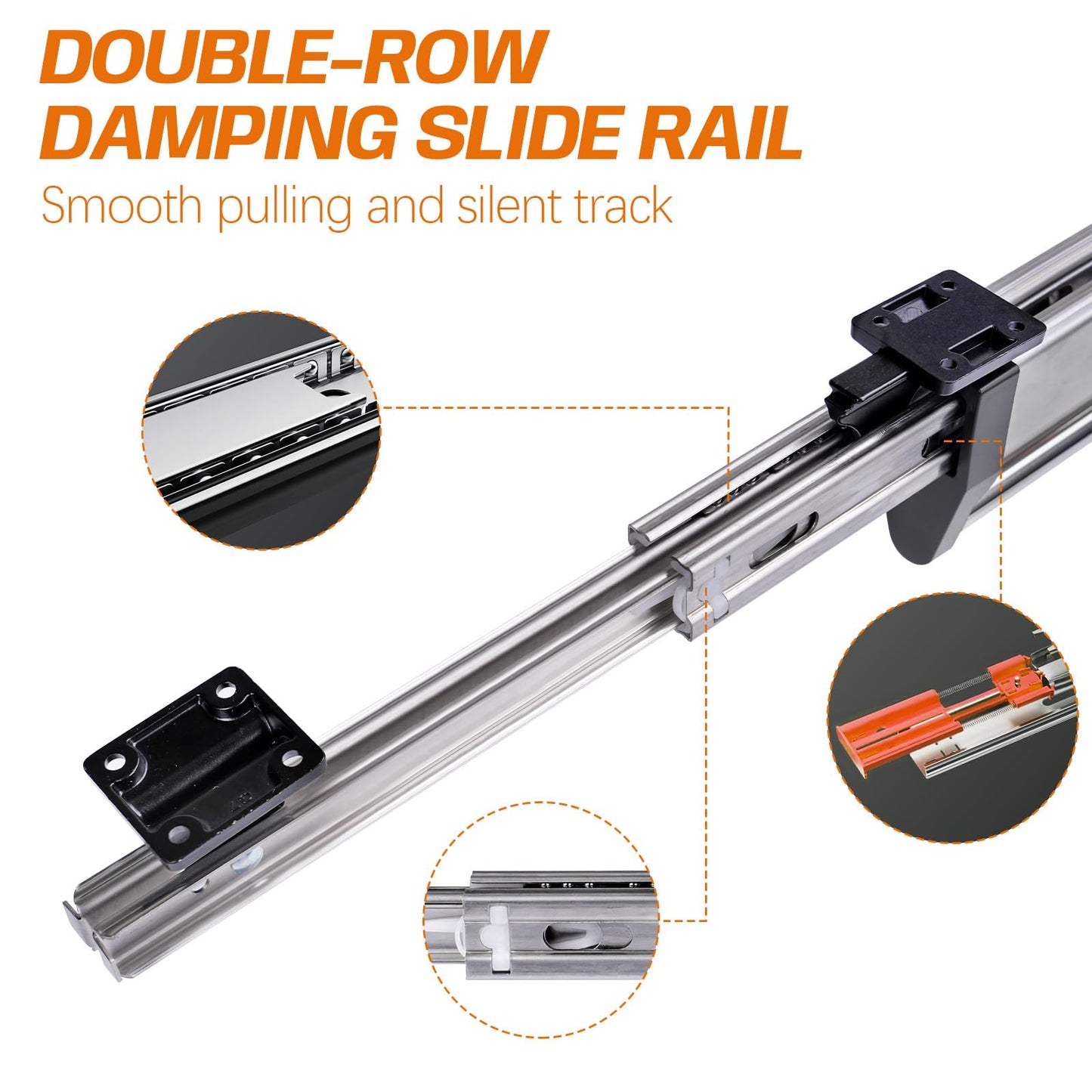 Pull Out Clothes Rail, Stainless Steel Extendable Wardrobe Rail Hanger Rack