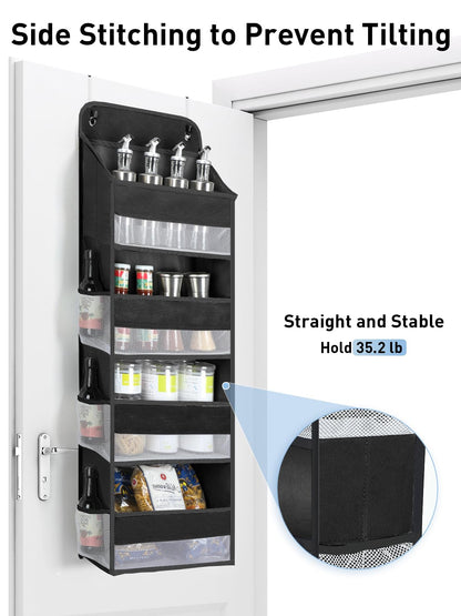 Yecaye Over the Door Organiser, 4-Tier, Black, 1 Pack