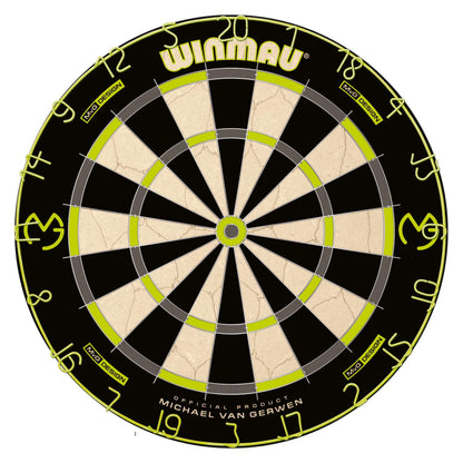 WINMAU Dartboard Cabinet Set Michael van Gerwen MvG Darts Cabinet | Dartboard | 2 x Sets of Darts & Accessories