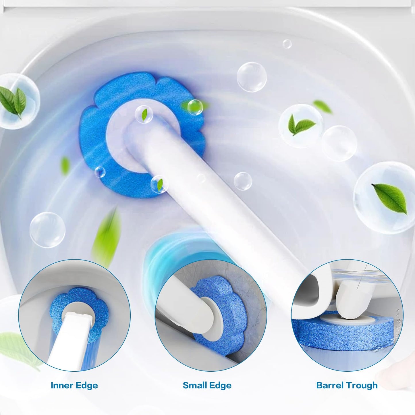 ALAHUGYEF 60 Pcs Disposable Toilet Brush Refills, tToilet Wand Refills