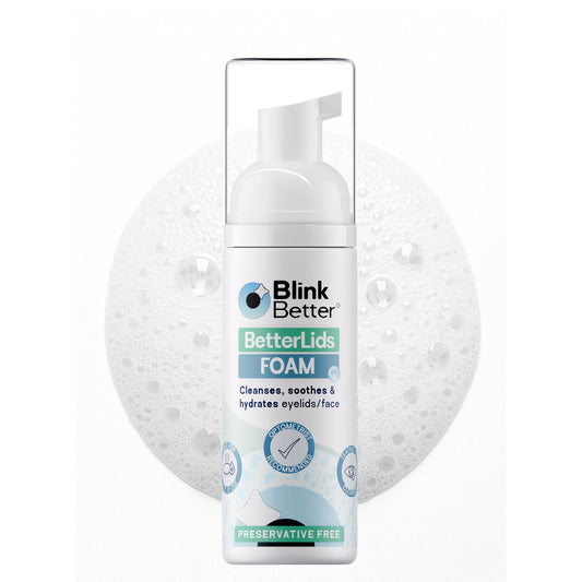 BlinkBetter Eyelid Foam Cleanser ? Tea Tree Oil Face & Eyelid Wash with Ectoin, Centella, Beta Glucan & Panthenol ? 4-in-1 Hydrating, Soothing,
