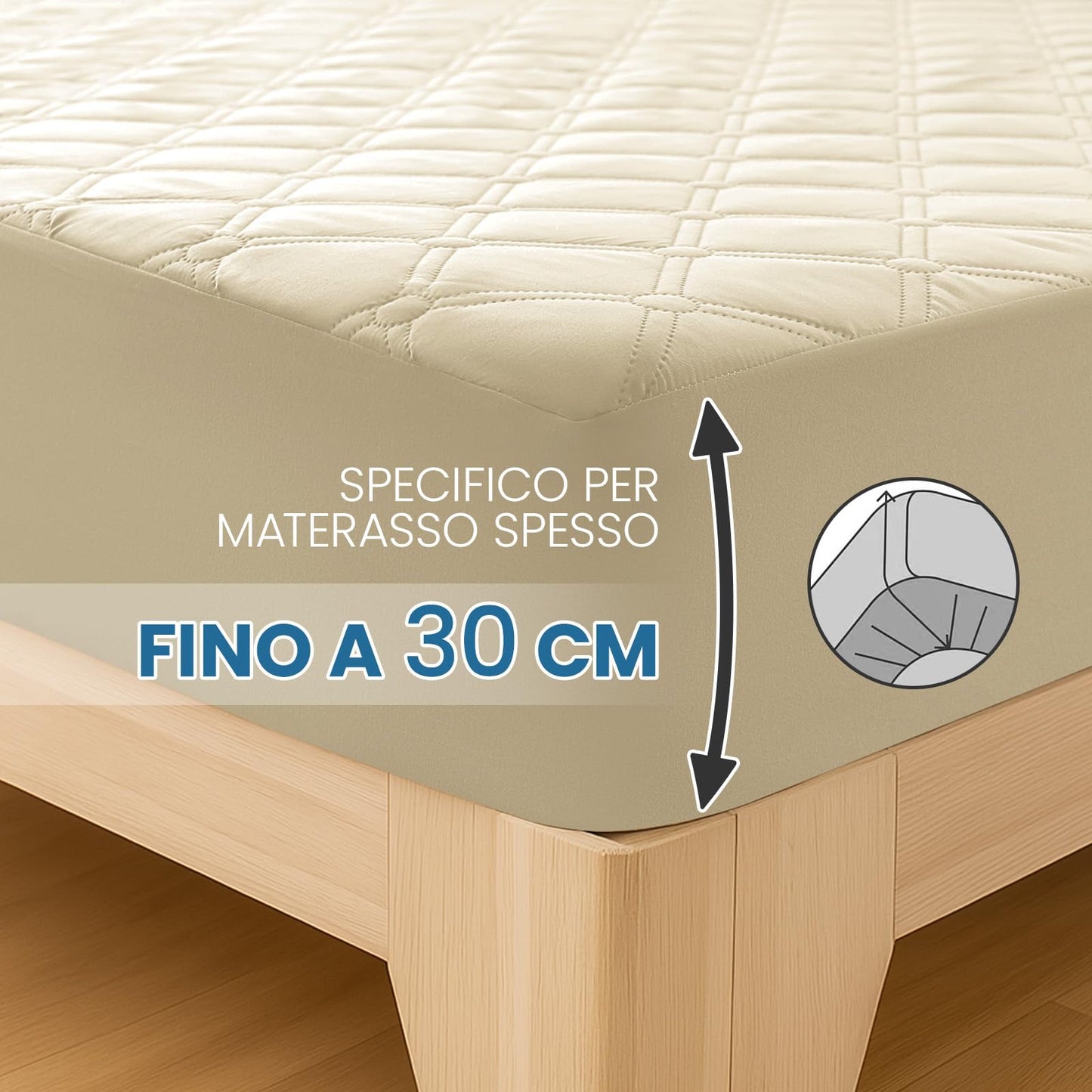 Ystyle Fitted Sheet 140 x 200 cm, Microfibre, Fitted Sheet - Mattress Height up to 30 cm, Khaki