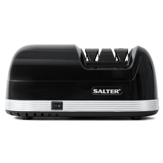 Salter 728 BKXR Electric Knife Sharpener - Two Stage Sharpening, Diamond Coating, Kitchen Knife & Blade Sharpener, Alternative Whetstone Tool, Safety