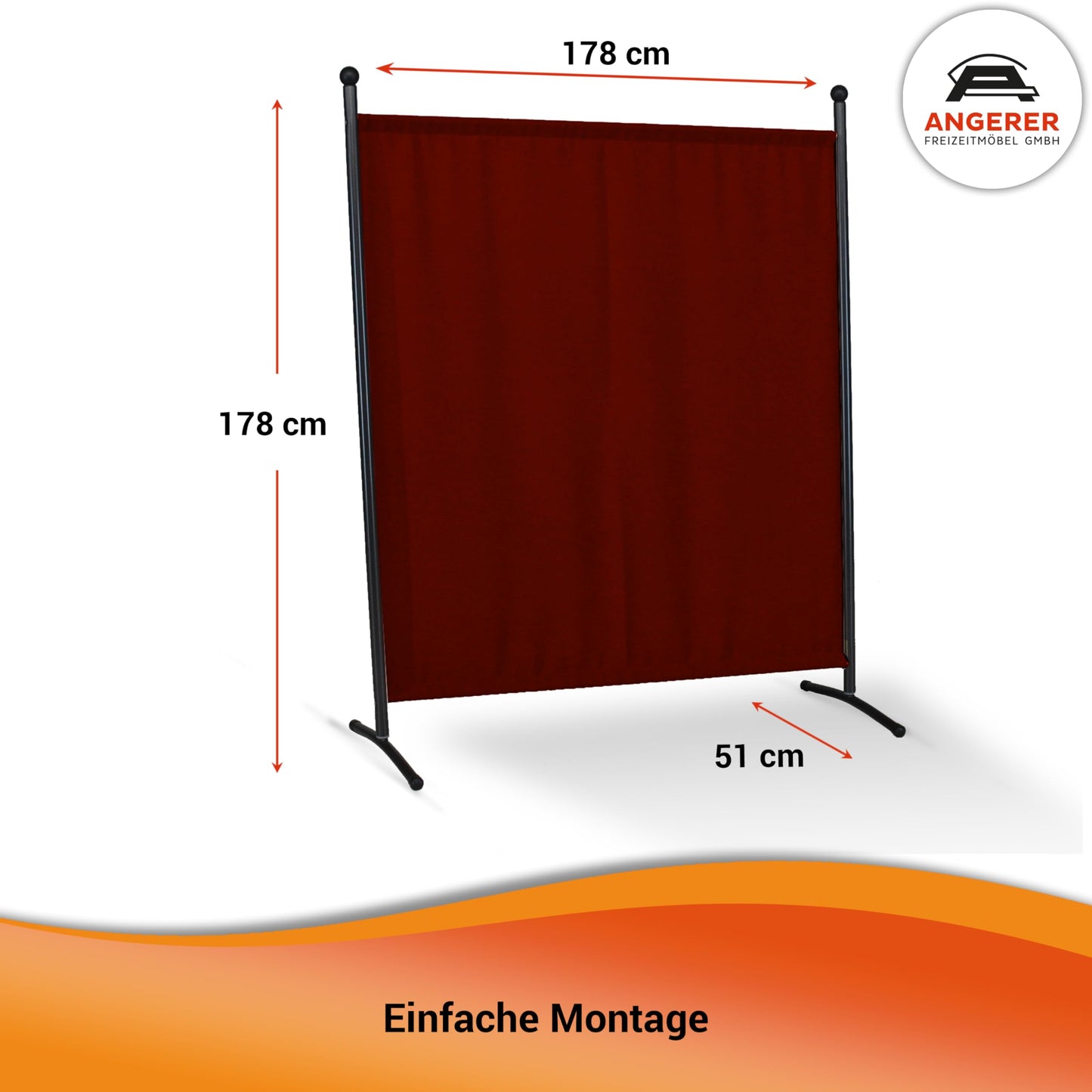 Angerer Partition Wall Crimson,
