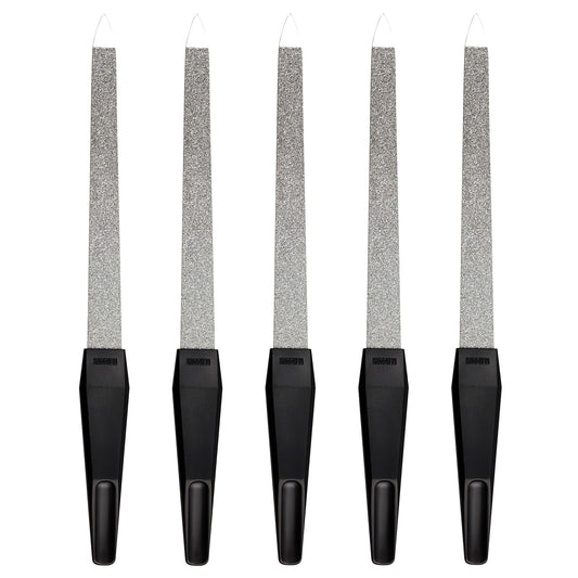 Sonnenschein by Hans Kniebes Nail File 17 cm from Germany for Manicure and Pedicure Sapphire File with Coarse and Fine Coating Side Set of 5 17 cm