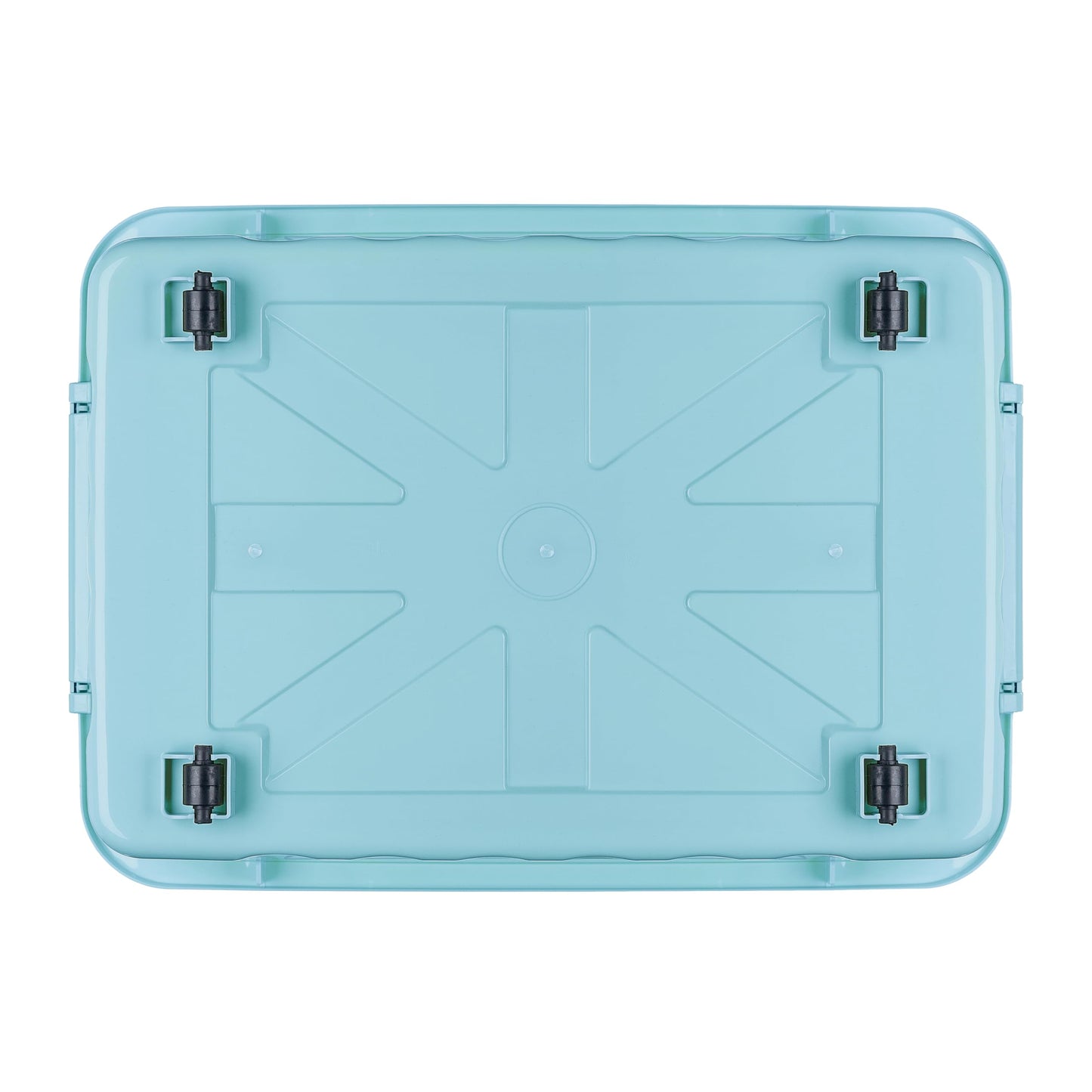Cetomo 80L*4 Storage Boxes with Lids, Plastic Storage Box with Wheels and Secure Side Latches, Stackable & Nestable Organizer for Home, Office