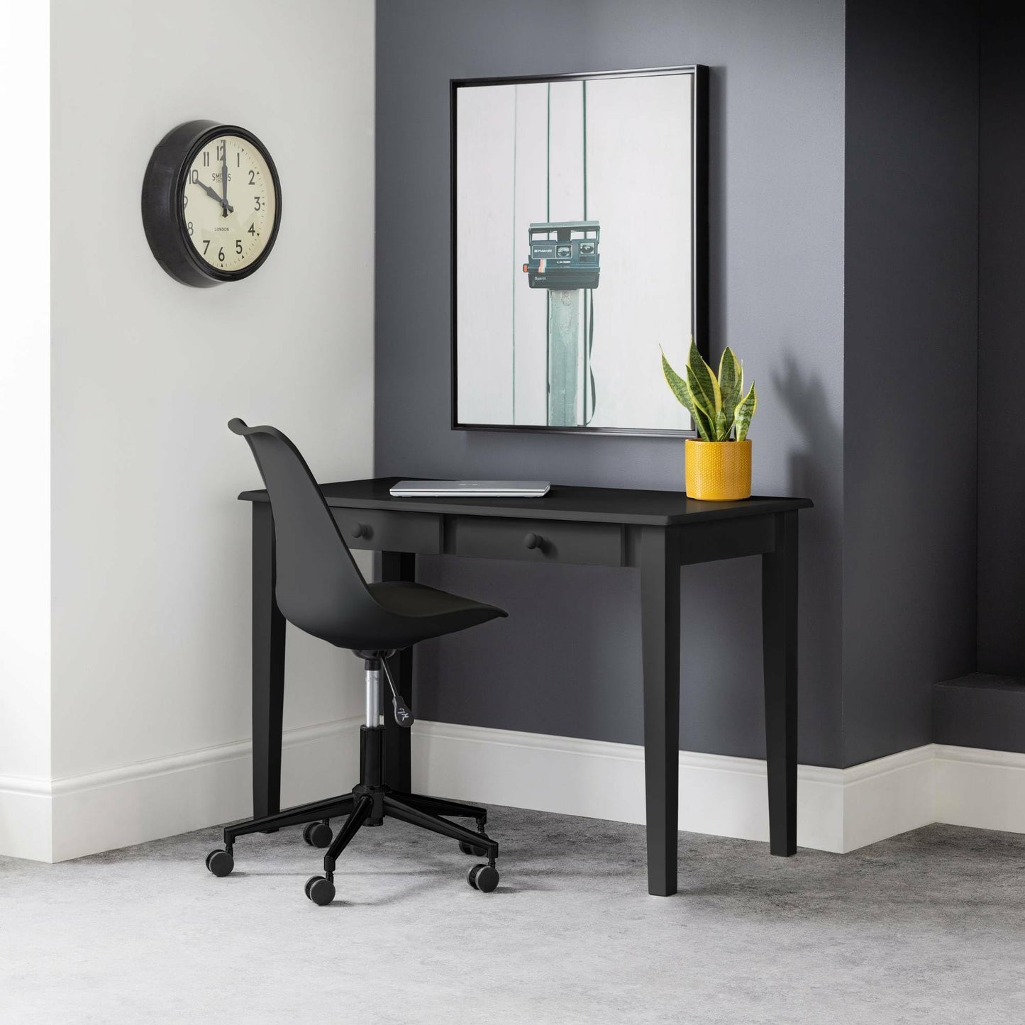 Julian Bowen Erika Office Chair, Black - H92 x W50 x D56cm