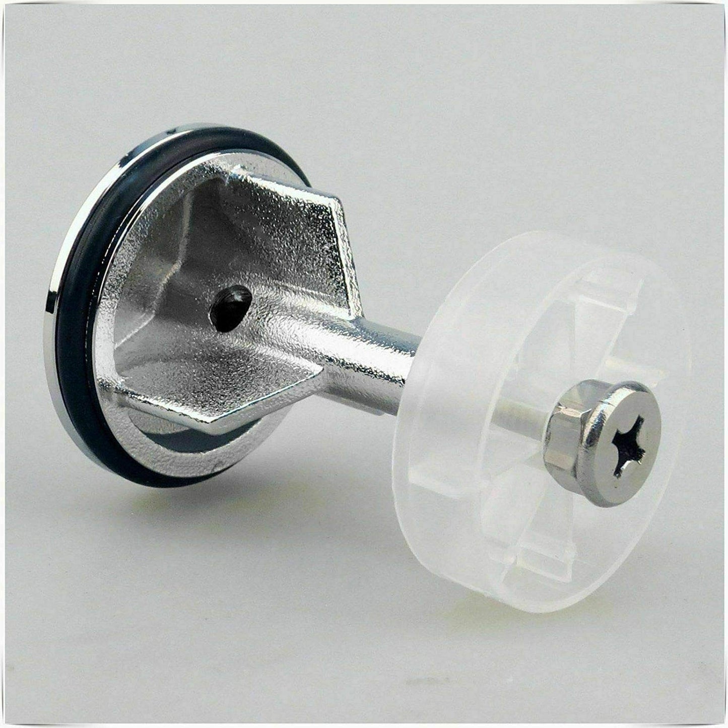 ABRUS® - Heavy Duty Chrome Plated 40mm Pop Up Basin Waste Sink Push Button Click Clack Plug Slotted Bathroom