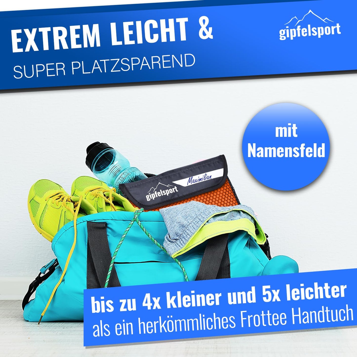 gipfelsport Microfibre Towel | 13 - Orange | S(80x40cm)