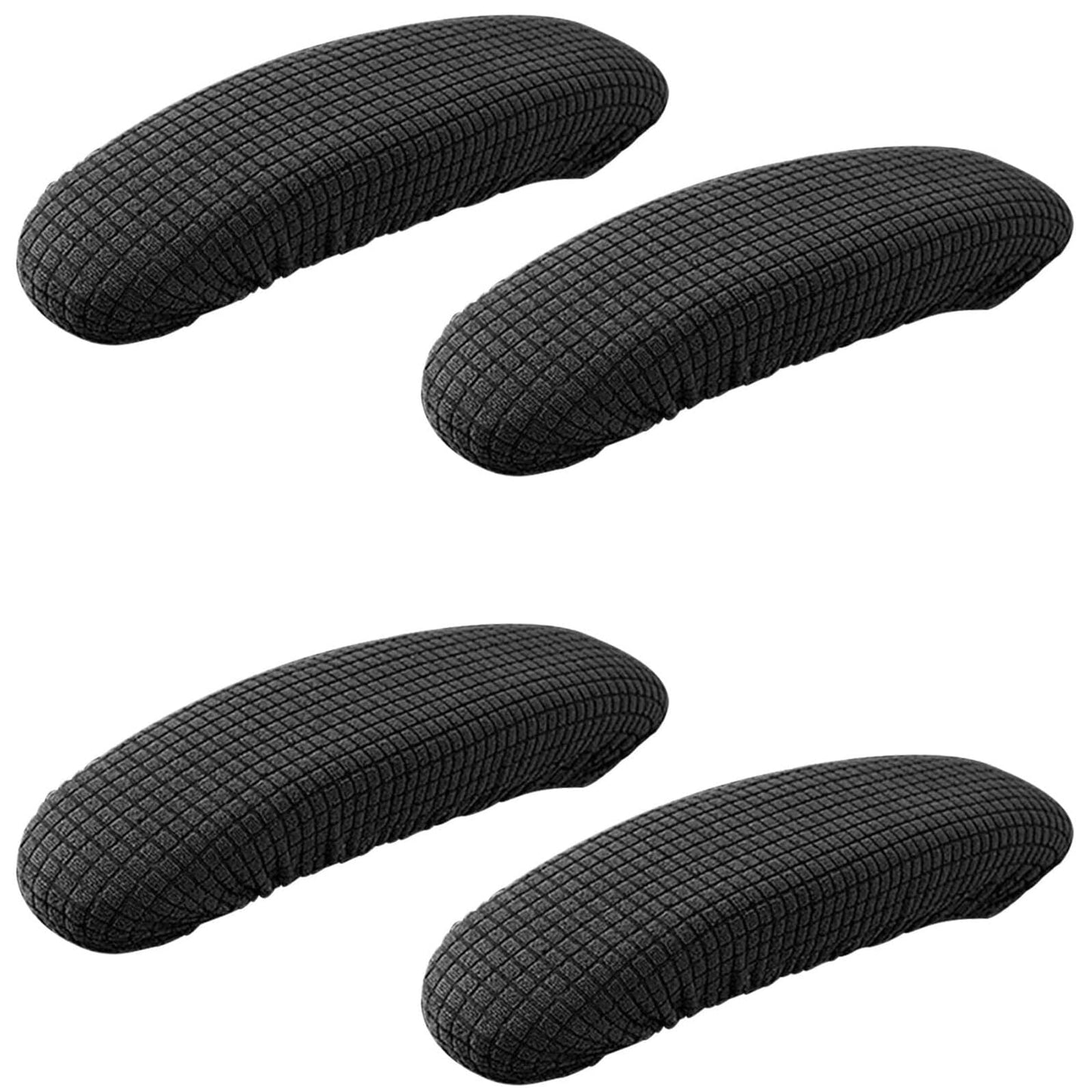 XIEHUZA 2 Pair Office Chair Armrest Covers, Removable Elastic Arm Rest Pads, Seat Hand Rest Protector for Home and Office Chairs (Black)