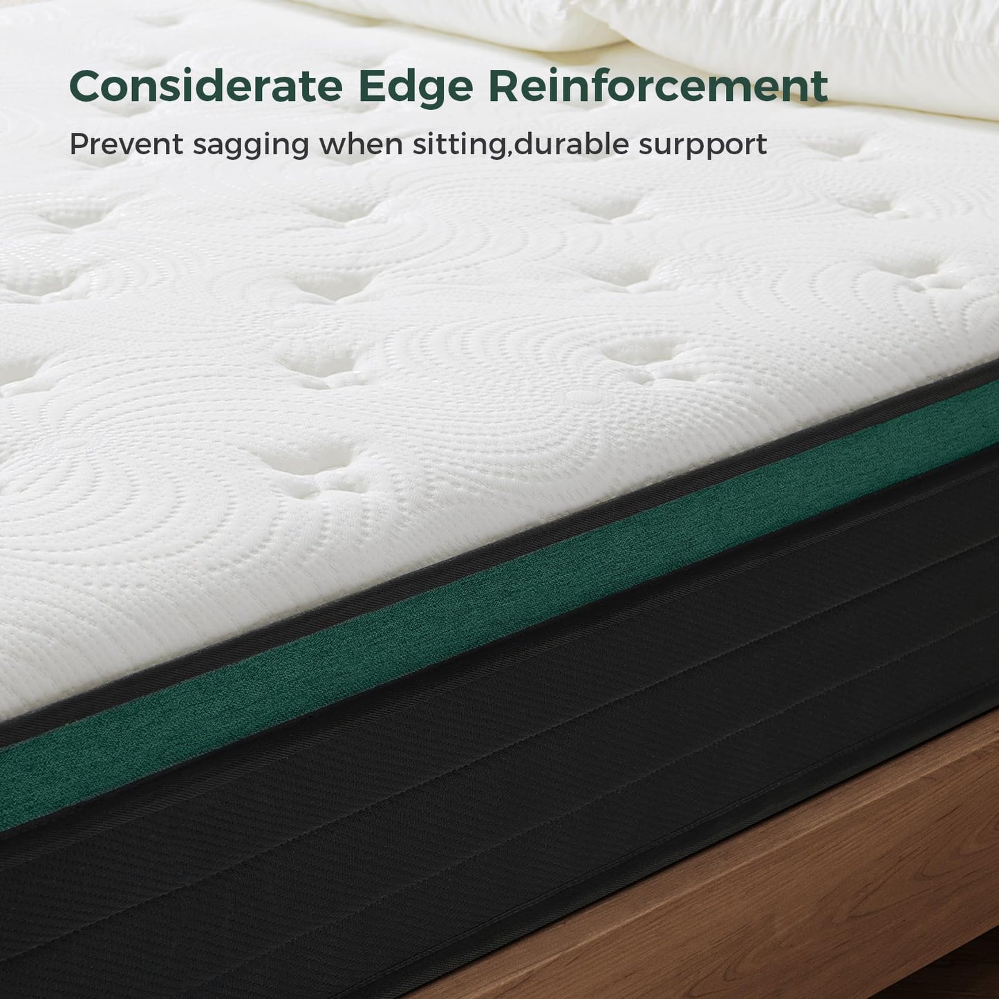 Inofia Small Double Mattresses 4FT, 10.6 Inch Hybrid Mattress with Zoned Pocket Spring