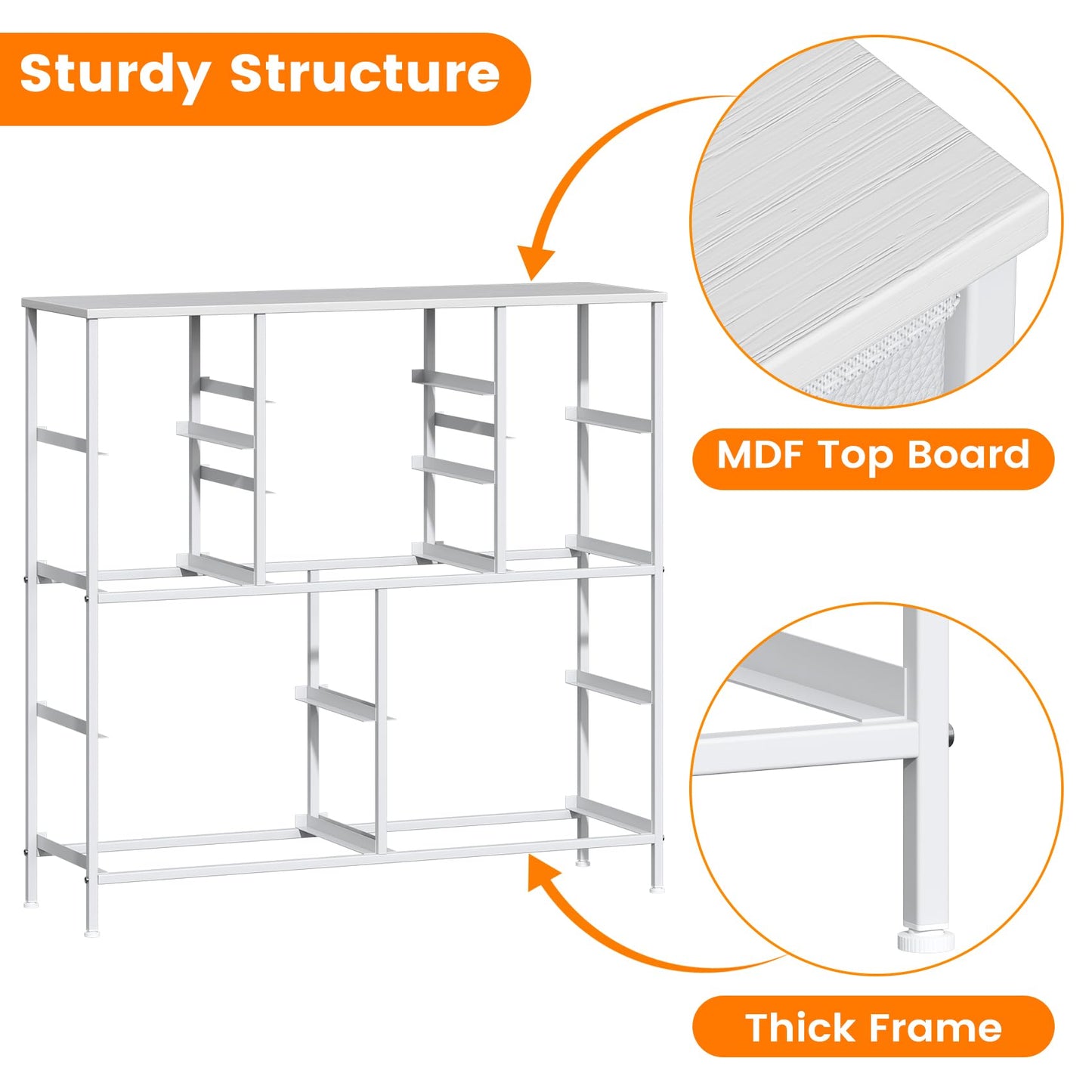 Feonase Chest of Drawers,Bedroom Tall Dresser with 11 Fabric Drawers, Metal Frame & MDF Wood Top, Adjustable Feet, Storage Organizer Unit for Bedroom